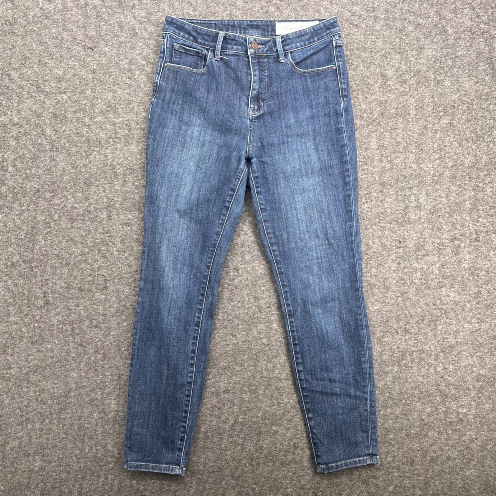 Treasure & Bond Charity Skinny Crop High Rise Ankle Jeans Blue Medium Wash 28